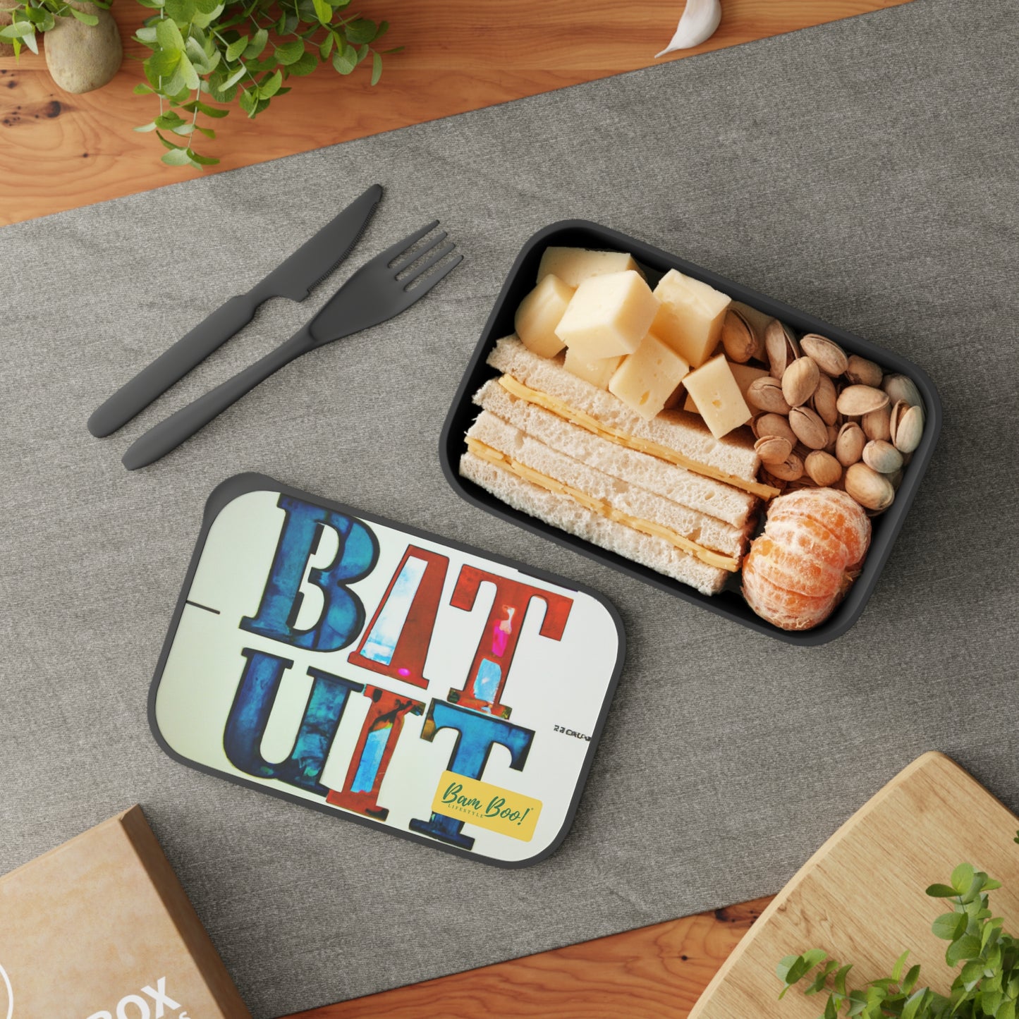 "Beacon of Triumph" - Bam Boo! Lifestyle Eco-friendly PLA Bento Box with Band and Utensils