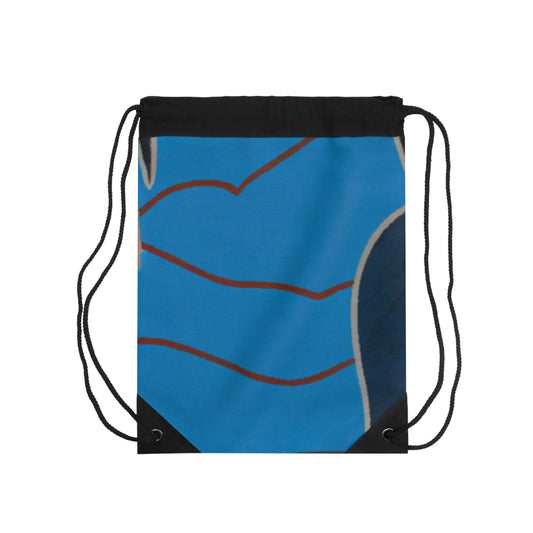 "Sports Imaginings: Athletic Artistry in Motion" - Go Plus Drawstring Bag