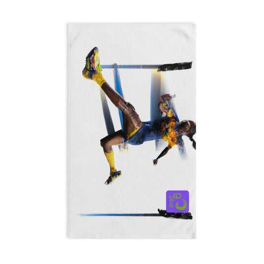 "Sports Art + Abstraction: Exploring the Boundaries of Colorful Creativity" - Go Plus Hand towel