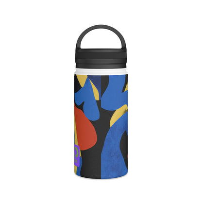 Vibrant Motion of Sports: A Colorful Expression of Emotion & Energy. - Go Plus Stainless Steel Water Bottle, Handle Lid
