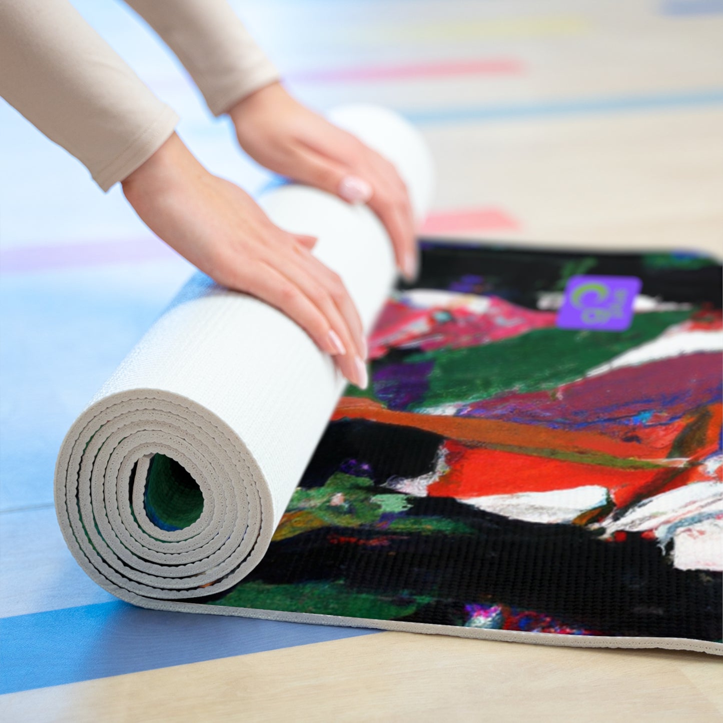 "In Movement: Exploring a Sport Through Abstract Art" - Go Plus Foam Yoga Mat