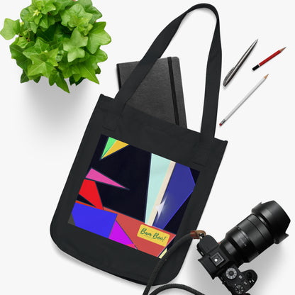 "Intertwined Nature and Technology: A Geometric Masterpiece" - Bam Boo! Lifestyle Eco-friendly Tote Bag
