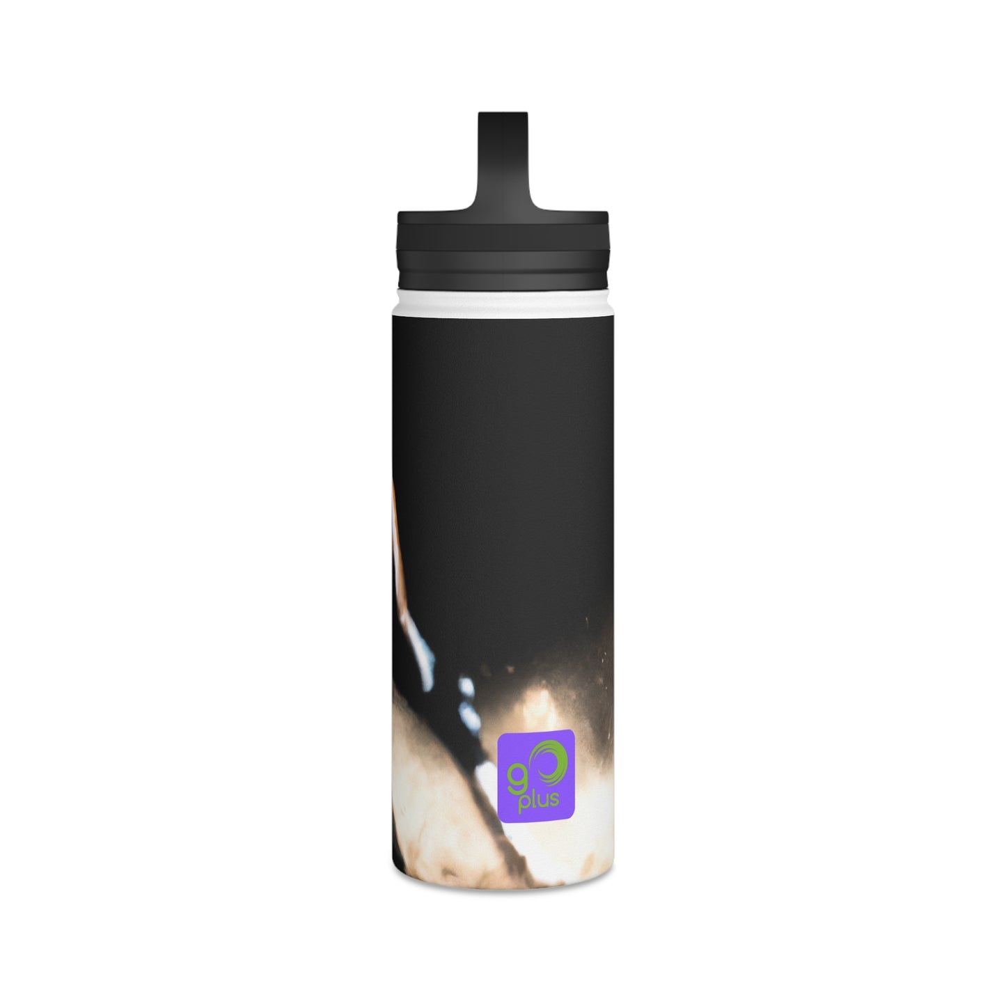 Dynamic Movements in Motion: Capturing the Energy of Sport Through Art - Go Plus Stainless Steel Water Bottle, Handle Lid