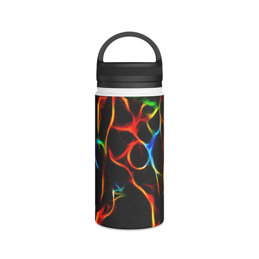 "Dynamic Sporting Monumentation" - Go Plus Stainless Steel Water Bottle, Handle Lid