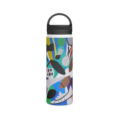 "Athletic Athons: Sports-Themed Artwork Creation" - Go Plus Stainless Steel Water Bottle, Handle Lid