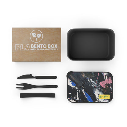 "Finding Harmony in Chaos: An Abstract Exploration" - Bam Boo! Lifestyle Eco-friendly PLA Bento Box with Band and Utensils