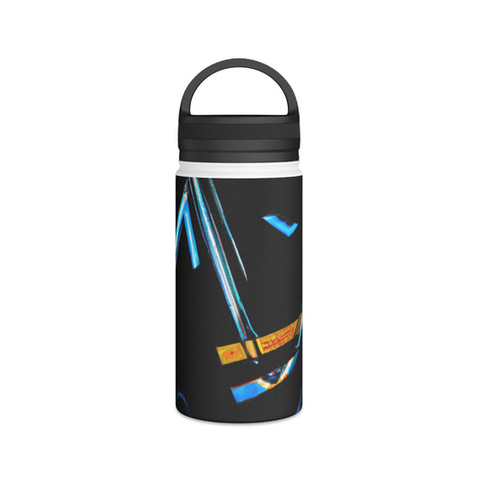 "Modern Motion: Art of the Athletic" - Go Plus Stainless Steel Water Bottle, Handle Lid