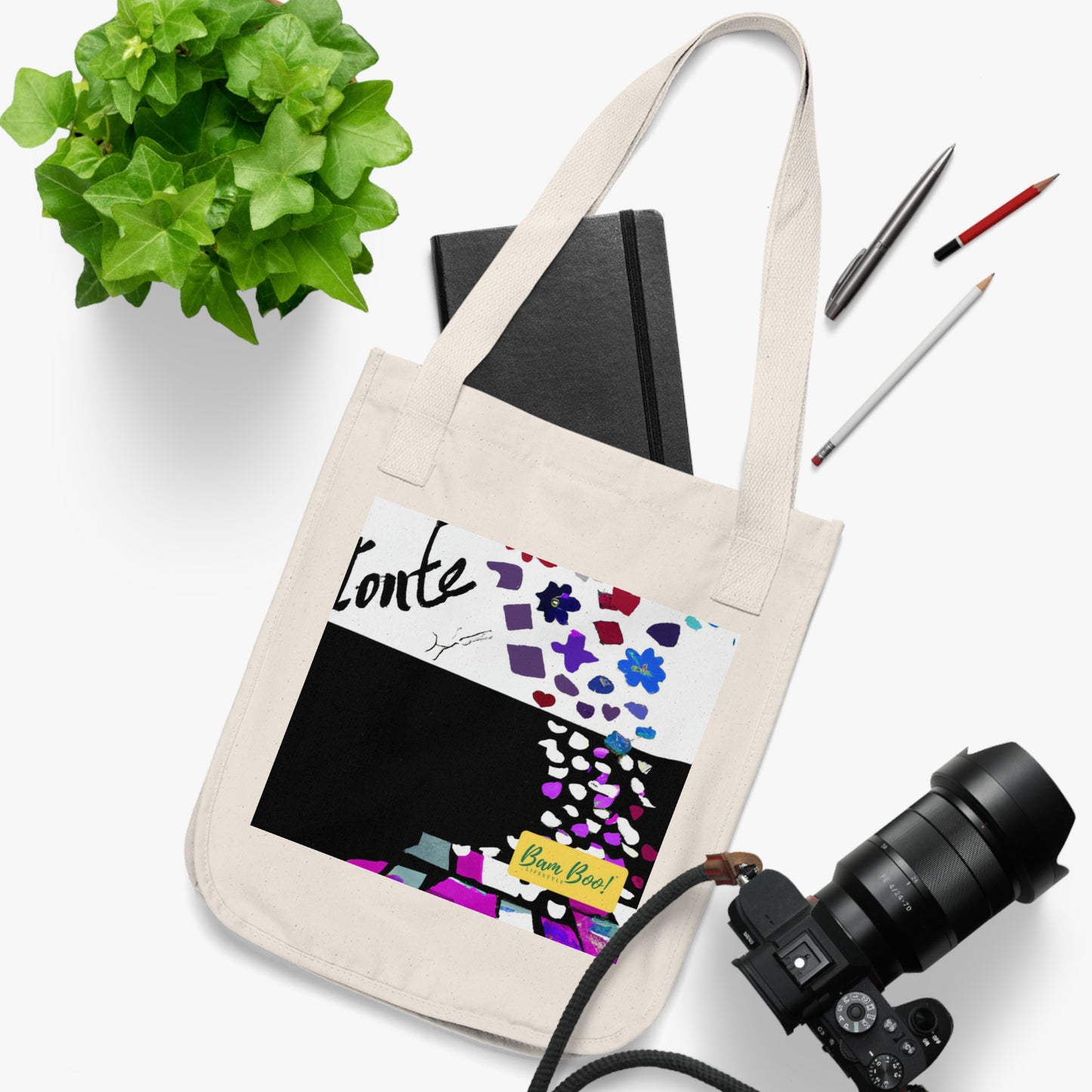 "Unity in Contrast: Exploring Beauty through Creative Collage" - Bam Boo! Lifestyle Eco-friendly Tote Bag