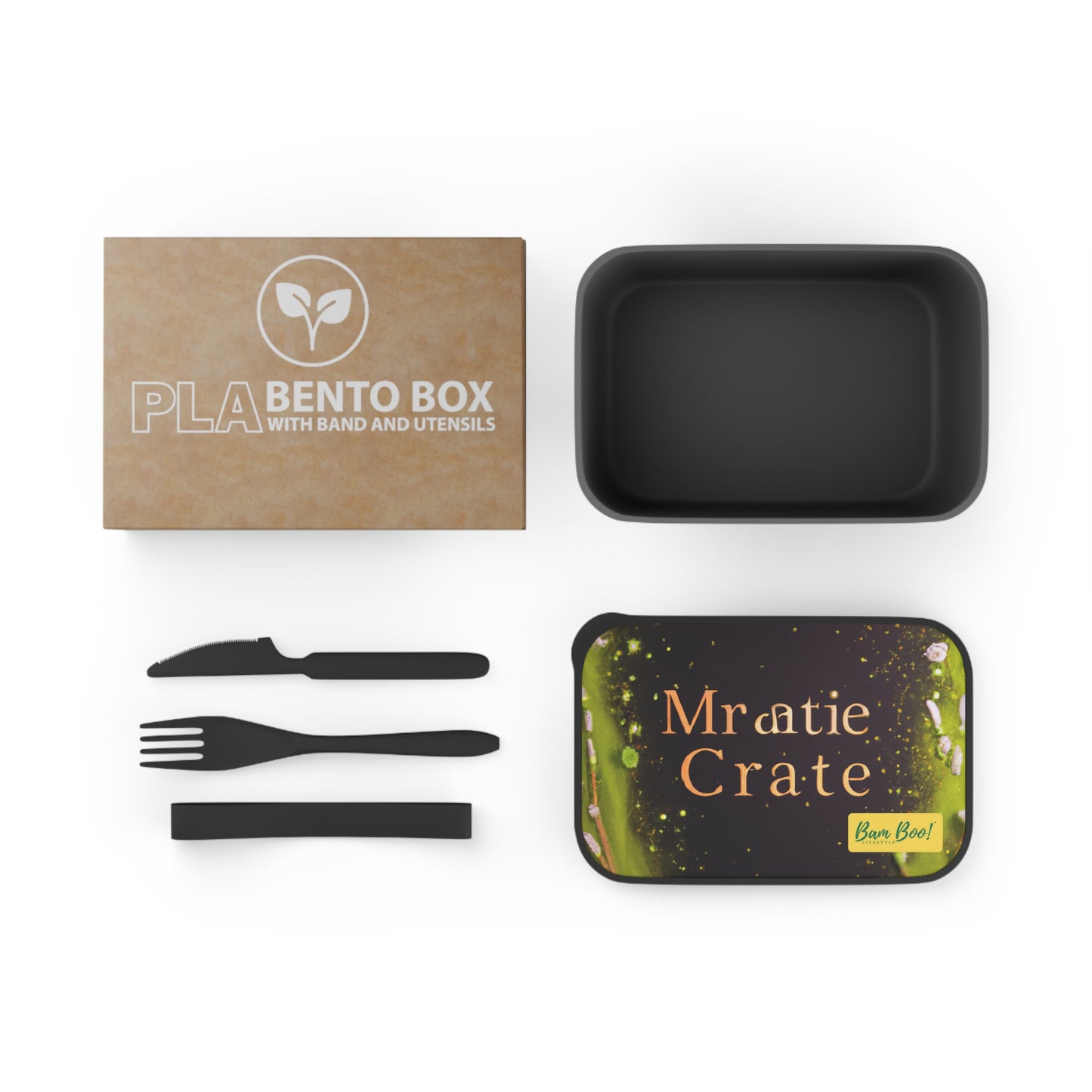"Capturing Emotion: An Artistic Visual Storytelling Collage" - Bam Boo! Lifestyle Eco-friendly PLA Bento Box with Band and Utensils