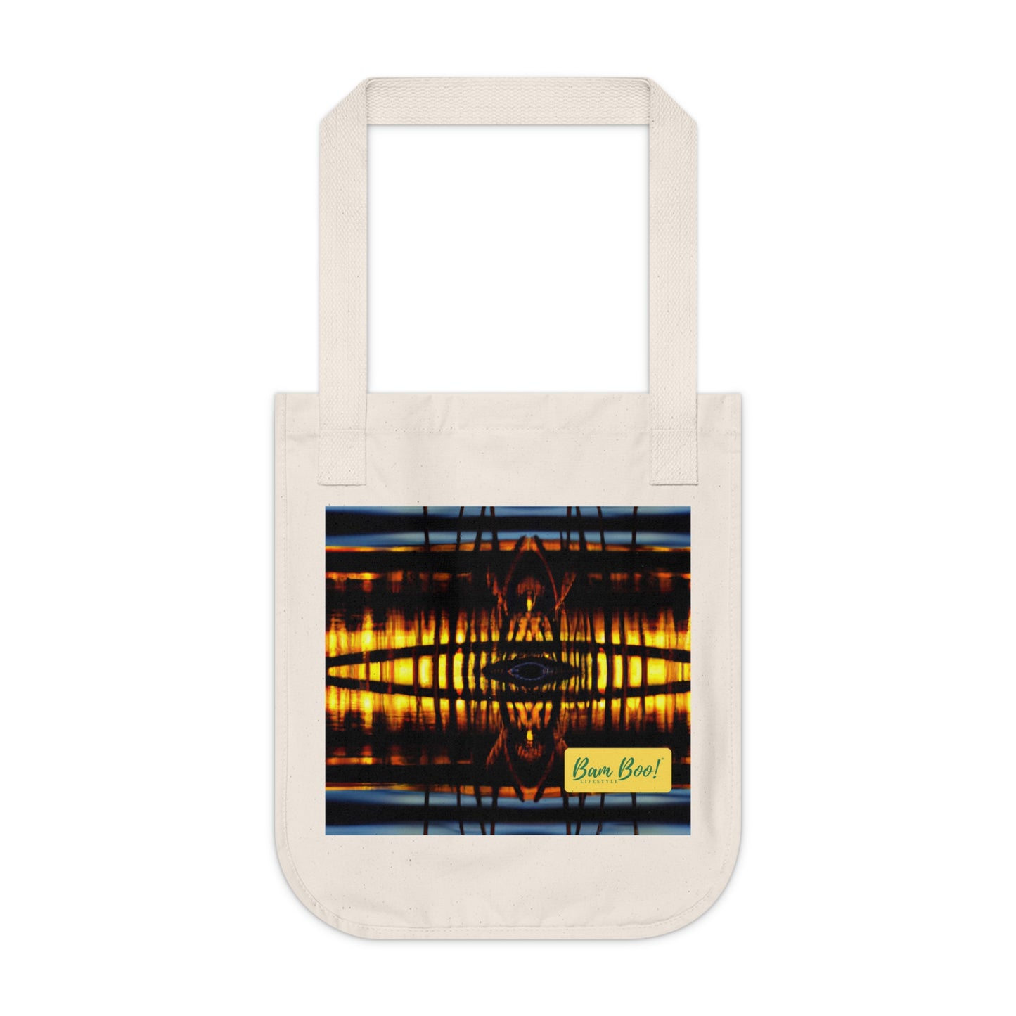 "Aquatic Reflections: An Abstract Digital Artwork" - Bam Boo! Lifestyle Eco-friendly Tote Bag