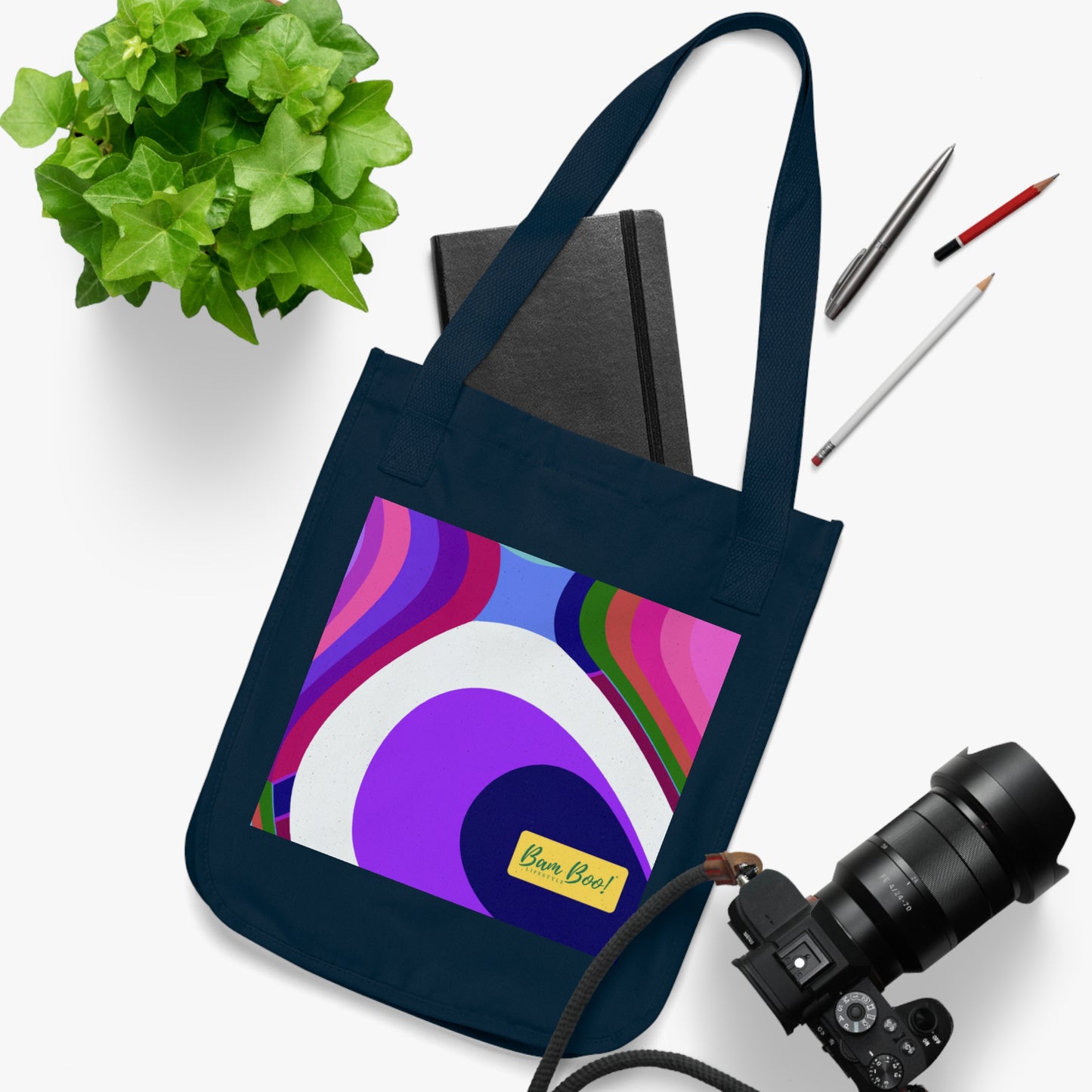 "The Art of My Perspective: An Expression of the World Through Shapes, Colors, and Patterns" - Bam Boo! Lifestyle Eco-friendly Tote Bag