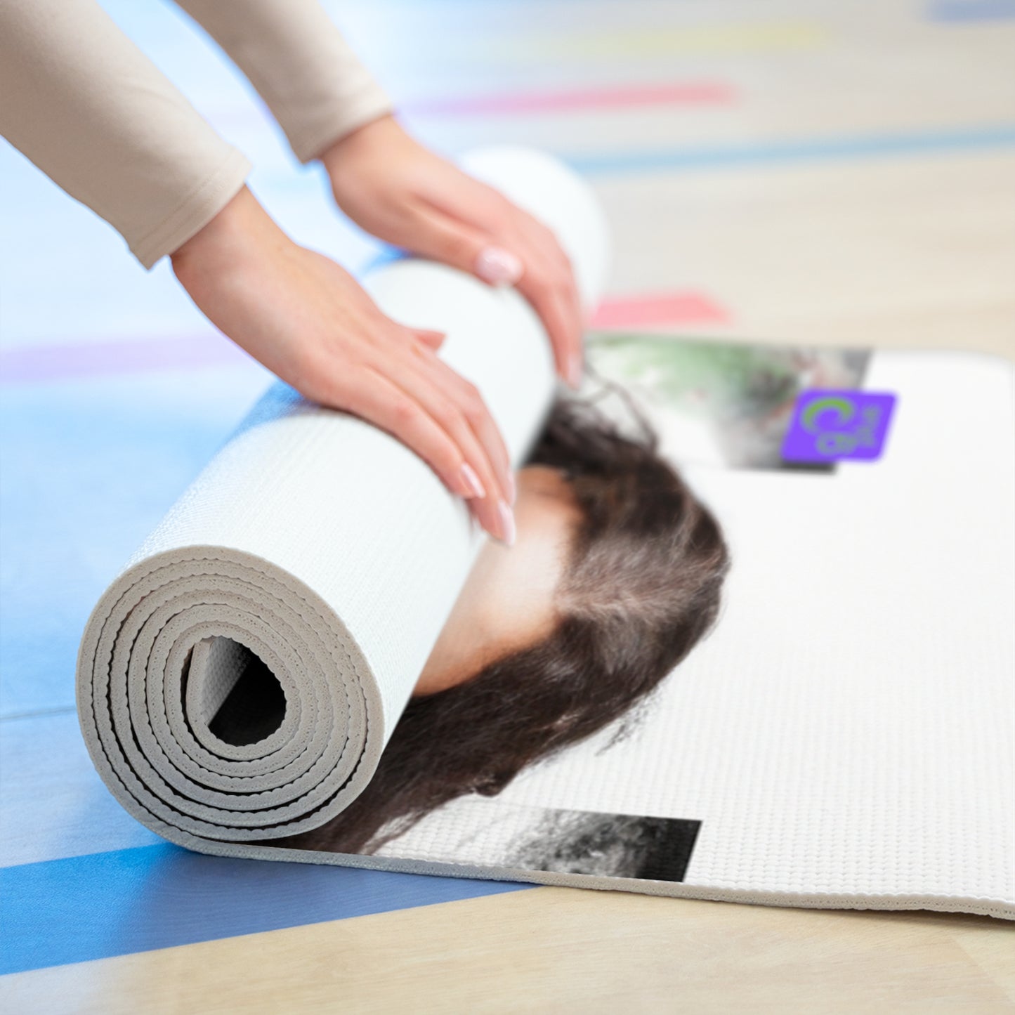 "Sports Spectacle: Photographic Graphics Masterpiece" - Go Plus Foam Yoga Mat