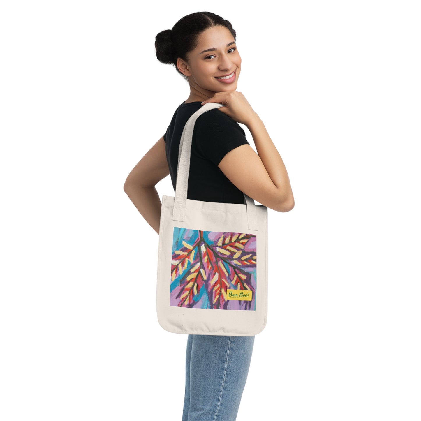 "Natural Reflections: Capturing Life Through Nature" - Bam Boo! Lifestyle Eco-friendly Tote Bag