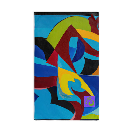 "Dynamic Sportscape: A Colorful Abstract Journey" - Go Plus Hand towel