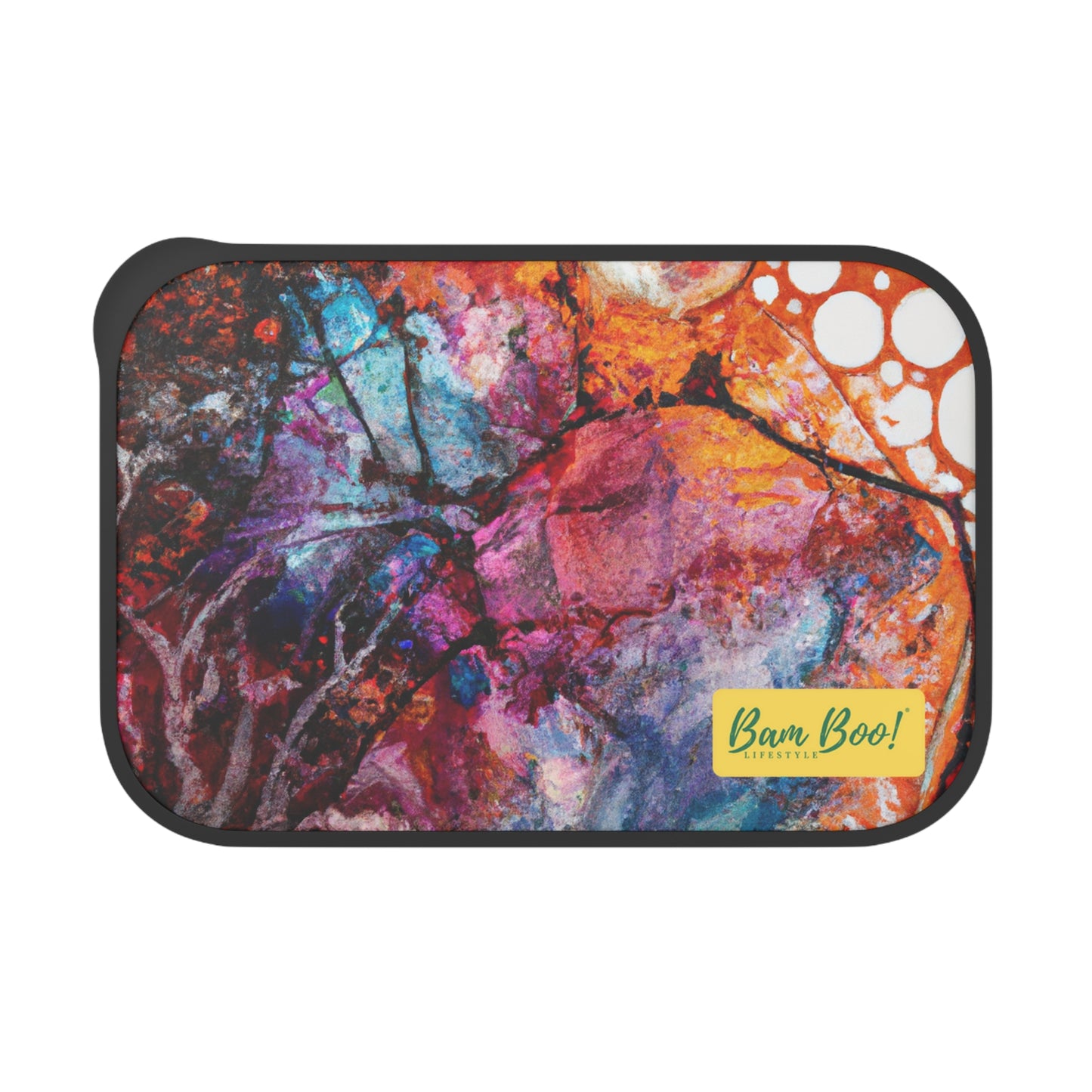 "Interconnectedness Through Artistic Expression" - Bam Boo! Lifestyle Eco-friendly PLA Bento Box with Band and Utensils