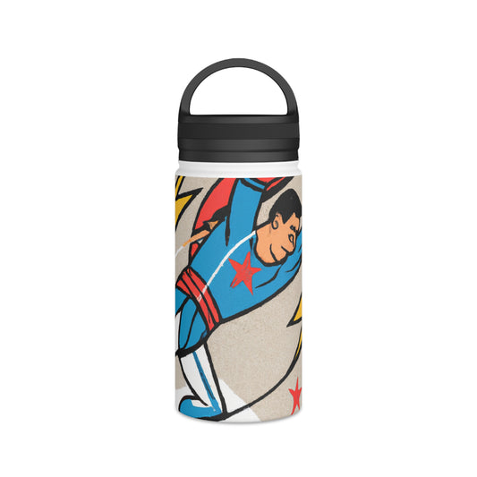 "In the Game: Celebrating Sports With Dynamic Art" - Go Plus Stainless Steel Water Bottle, Handle Lid