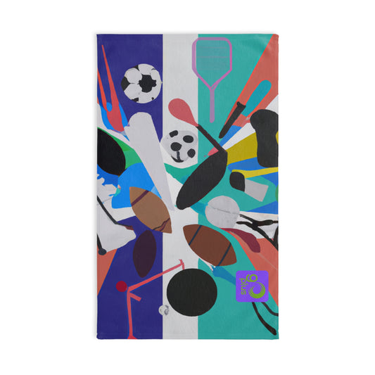 "Athletic Athons: Sports-Themed Artwork Creation" - Go Plus Hand towel
