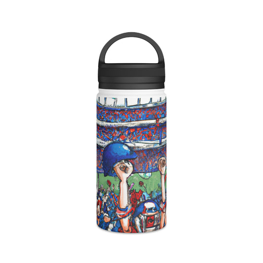"Victory in Action: Celebrating a Game-Winning Play with Your Favorite Team" - Go Plus Stainless Steel Water Bottle, Handle Lid