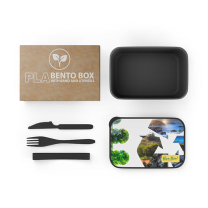 "Artificial Nature: Exploring the Intersection of Organic and Synthetic Life" - Bam Boo! Lifestyle Eco-friendly PLA Bento Box with Band and Utensils