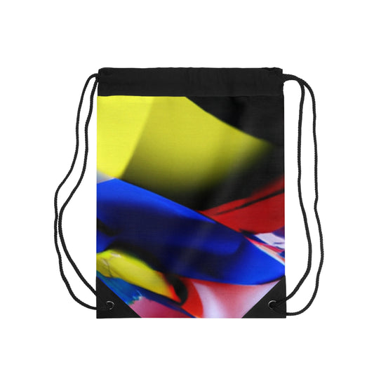 "The Motion & Intensity of the Sporting Event: An Abstract Image" - Go Plus Drawstring Bag