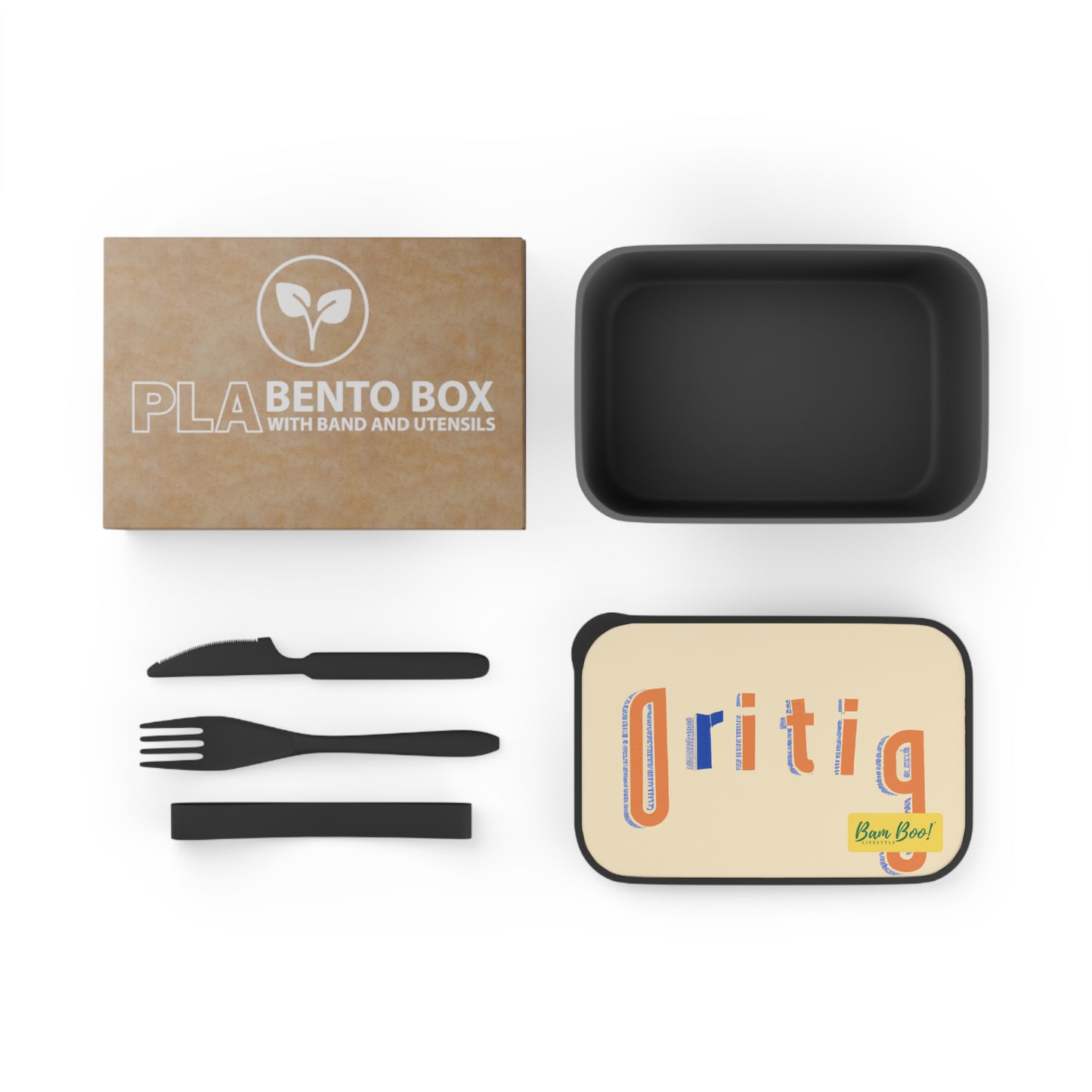 "Exploring the Visual Palette: Creating Art Through Shapes, Colors, and Textures" - Bam Boo! Lifestyle Eco-friendly PLA Bento Box with Band and Utensils