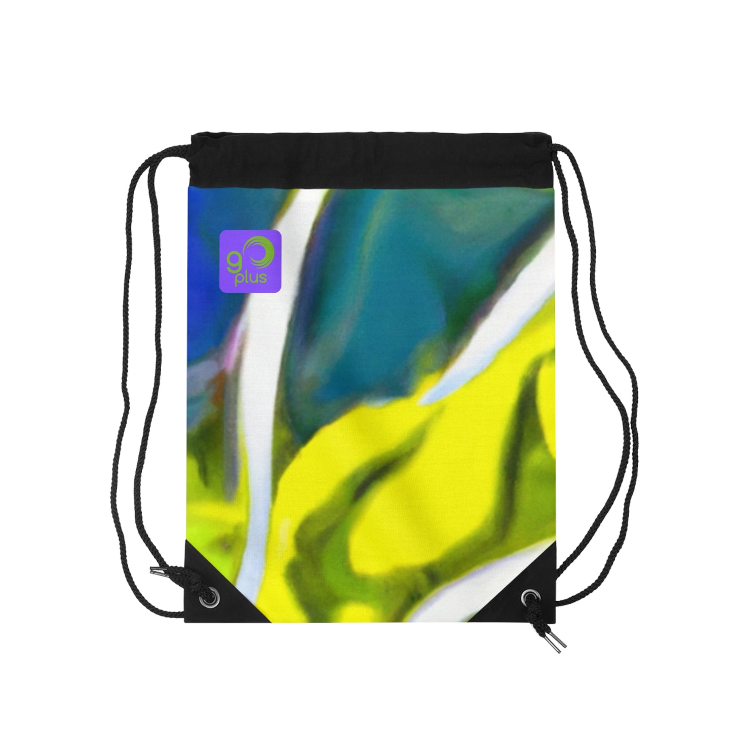 "Athletic Energy Unleashed: A Celebration of Physical Achievement in Explosive Color" - Go Plus Drawstring Bag