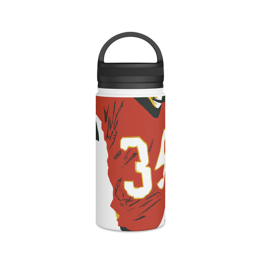 "Capture in Motion: Sports Art Expressions of Energy and Grace" - Go Plus Stainless Steel Water Bottle, Handle Lid