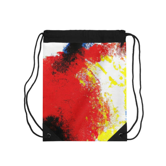 "Catch the Thrill: An Explosive Sports Moment in Color and Line" - Go Plus Drawstring Bag