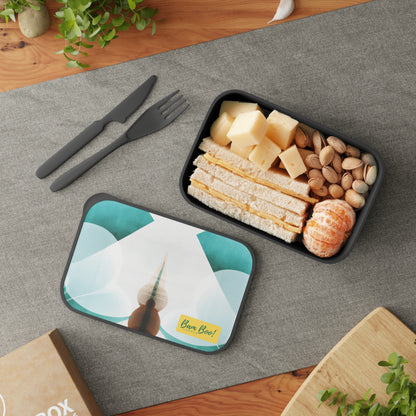 "Tranquil Ode: A Harmonious Exploration of Color and Texture" - Bam Boo! Lifestyle Eco-friendly PLA Bento Box with Band and Utensils