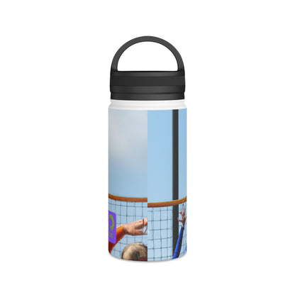 "The Perfect Frame: A Still Image of Athletic Perfection" - Go Plus Stainless Steel Water Bottle, Handle Lid