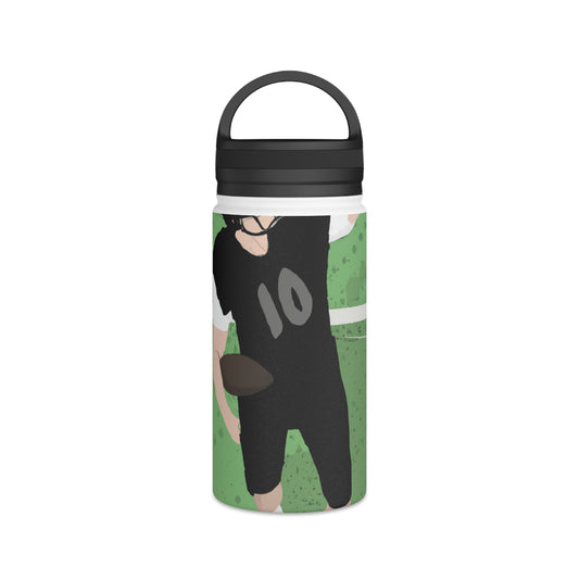 "A Dynamic Mosaic of the Sport: Capturing the Passion of Play" - Go Plus Stainless Steel Water Bottle, Handle Lid
