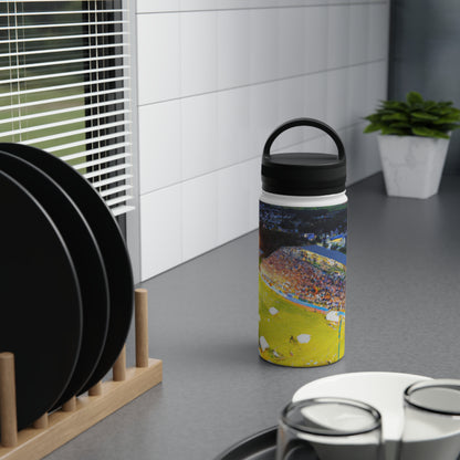 "Dynamic Gameplay in Art: Capturing the Energy and Movement of Sports" - Go Plus Stainless Steel Water Bottle, Handle Lid