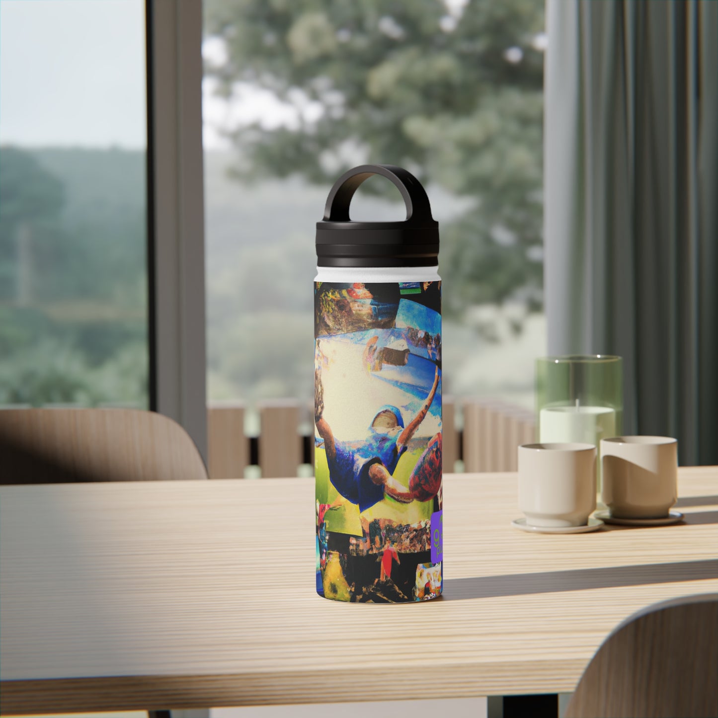 "Sports Passion Composite" - Go Plus Stainless Steel Water Bottle, Handle Lid