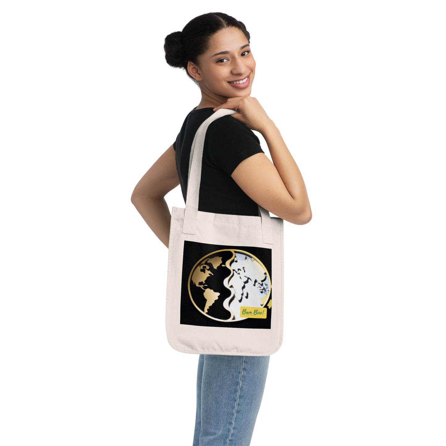 "United in Diversity: A Photomontage Exploration" - Bam Boo! Lifestyle Eco-friendly Tote Bag