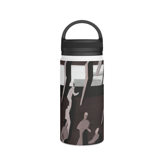 "The Rush of Victory: Exploring the Thrill of Competition Through Art" - Go Plus Stainless Steel Water Bottle, Handle Lid