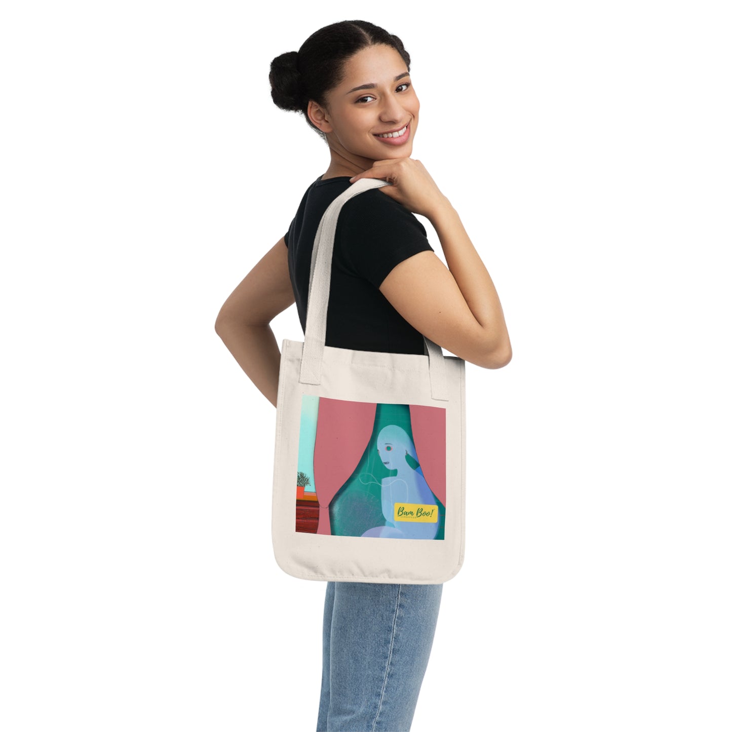 "Moment of Reflection: Find Your Inner Strength" - Bam Boo! Lifestyle Eco-friendly Tote Bag