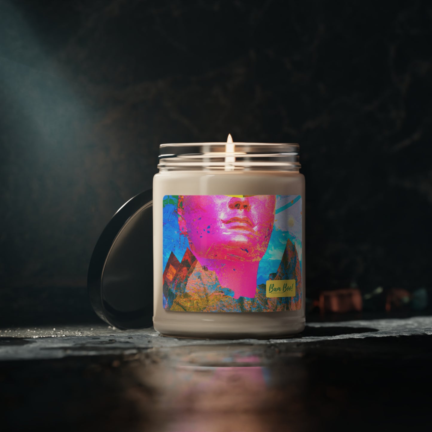 "Multilayered Meaning: An Artistic Fusion of Color and Story" - Bam Boo! Lifestyle Eco-friendly Soy Candle