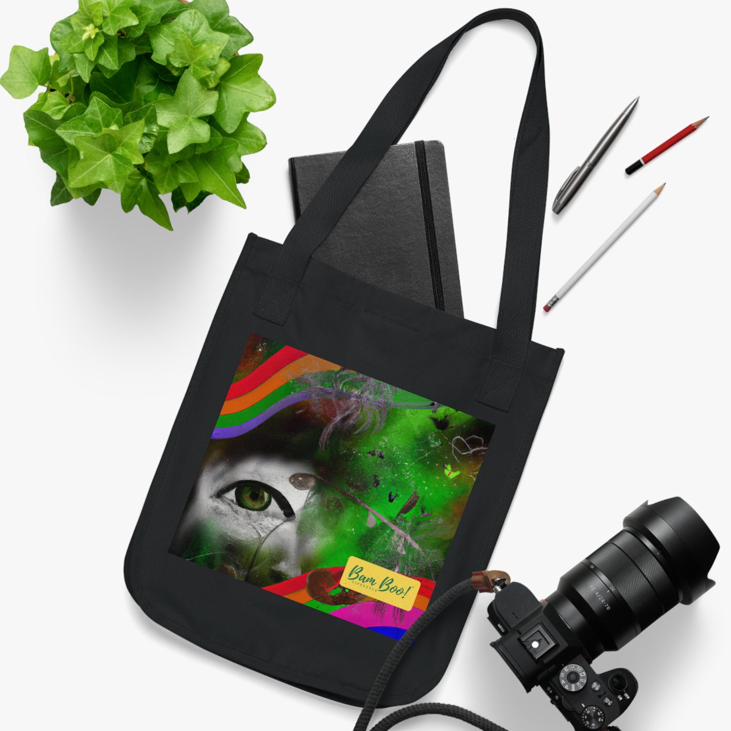 "Visually Challenging: Interweaving Photography and Painting" - Bam Boo! Lifestyle Eco-friendly Tote Bag