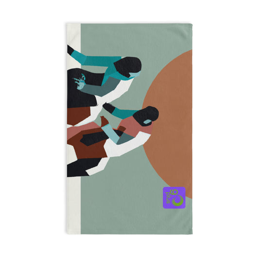 "Sports Meets Abstract: A Visual Fusion of Movement and Art" - Go Plus Hand towel