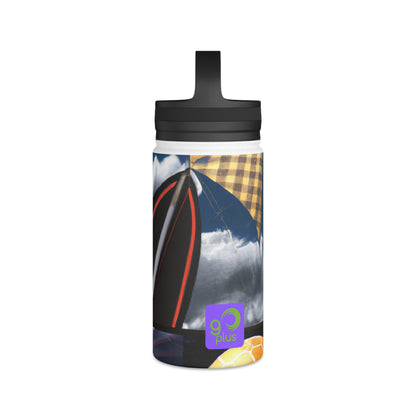 "Dynamic Play: A Vibrant Sport Collage" - Go Plus Stainless Steel Water Bottle, Handle Lid