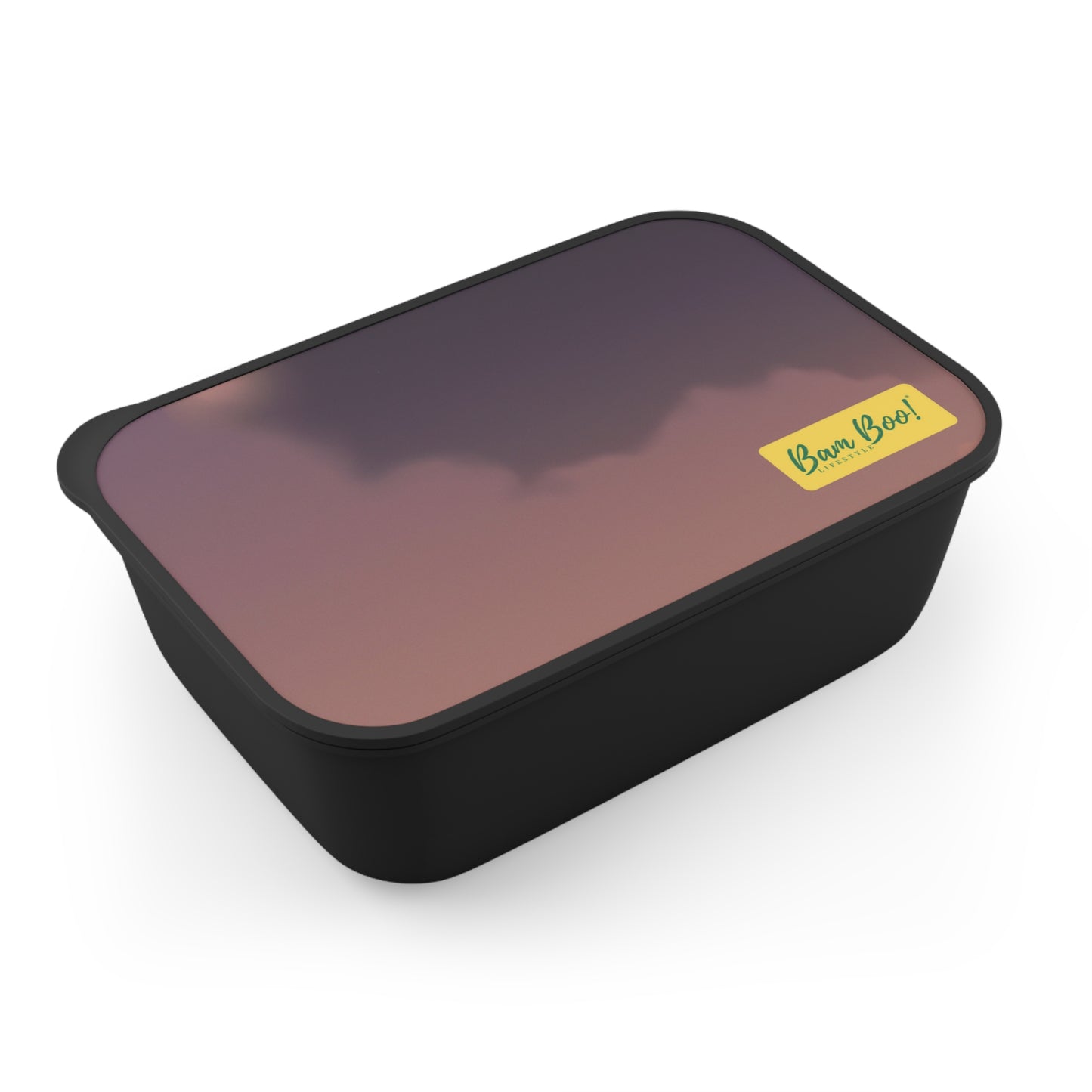 "A Sunset of Serenity" - Bam Boo! Lifestyle Eco-friendly PLA Bento Box with Band and Utensils