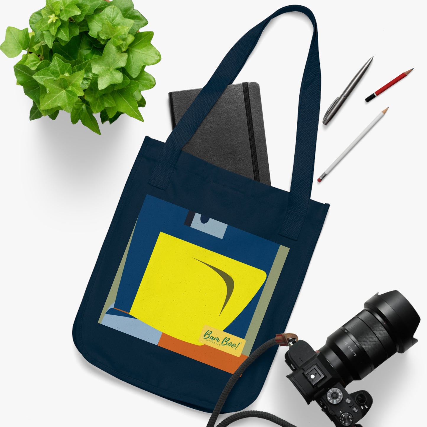 "Real Abstraction: An Artistic Fusion of the Natural and the Structured" - Bam Boo! Lifestyle Eco-friendly Tote Bag