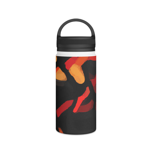 "Dynamic Energy In Motion: An Exploration of Sport Through Art" - Go Plus Stainless Steel Water Bottle, Handle Lid