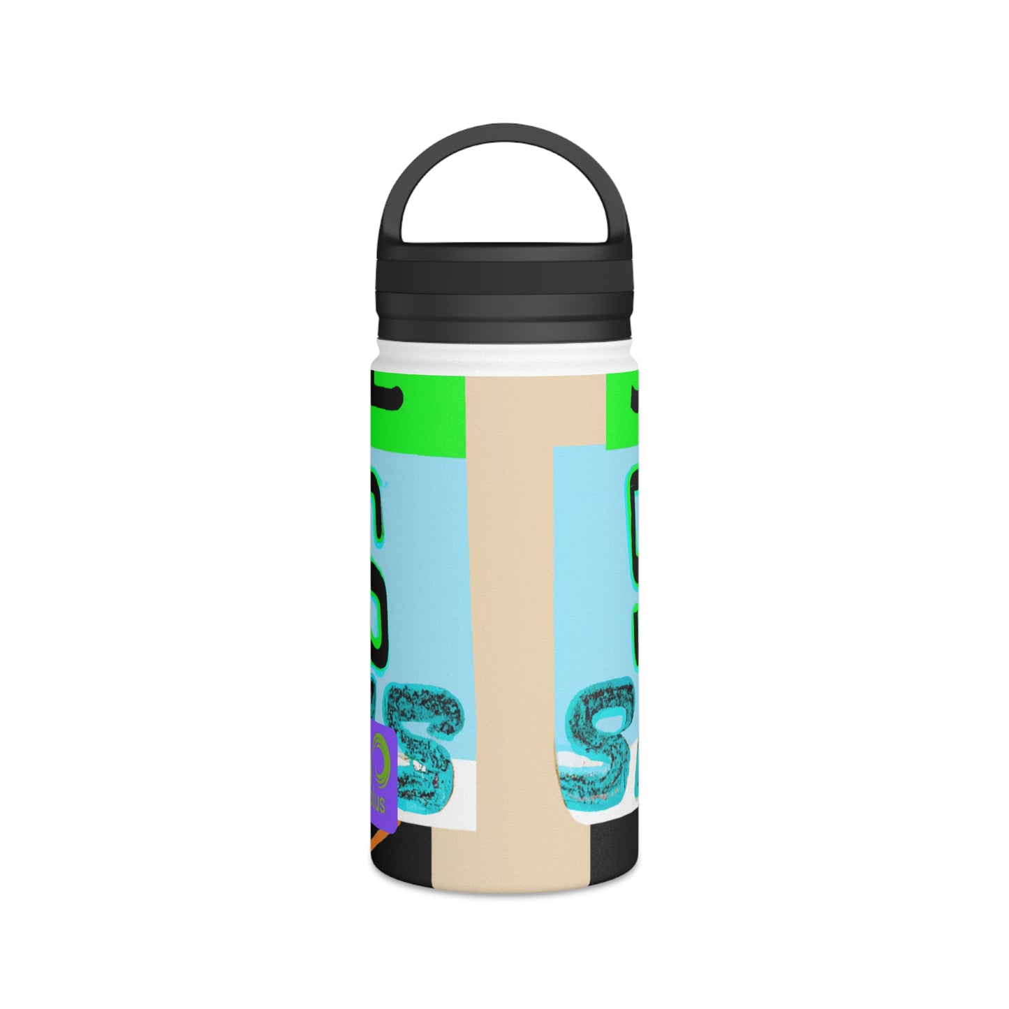 "Athletic Artistry: An Unexpected Tribute to [Athlete's Name]" - Go Plus Stainless Steel Water Bottle, Handle Lid