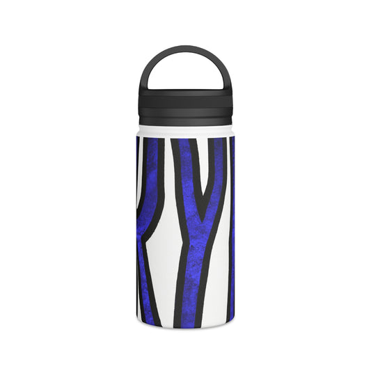 "Action in Color: A Sports-Themed Masterpiece" - Go Plus Stainless Steel Water Bottle, Handle Lid