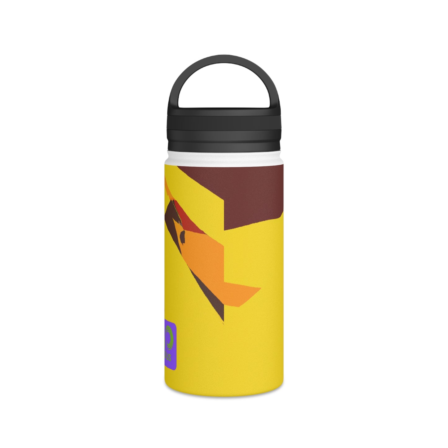 "Dynamic Motion: Capturing a Sports Phenomenon with Shapes and Colors" - Go Plus Stainless Steel Water Bottle, Handle Lid