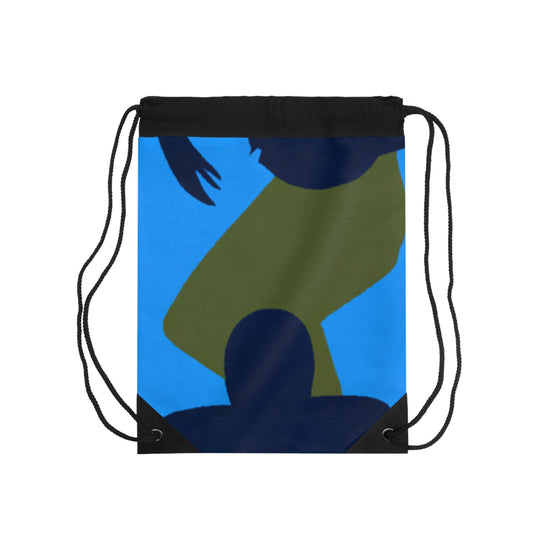 "Shapes of Victory: Celebrating the Thrill of Sports" - Go Plus Drawstring Bag