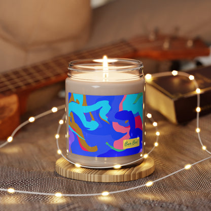 "Dynamic Balance: An Abstract Exploration of Motion Through Color and Shapes" - Bam Boo! Lifestyle Eco-friendly Soy Candle