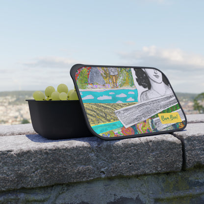 "Mosaic of Memories: A Mixed-Media Collage." - Bam Boo! Lifestyle Eco-friendly PLA Bento Box with Band and Utensils