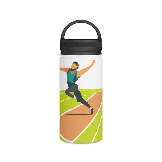 "The Sporting Embrace: Celebrating the Joys and Sorrows of Competition" - Go Plus Stainless Steel Water Bottle, Handle Lid
